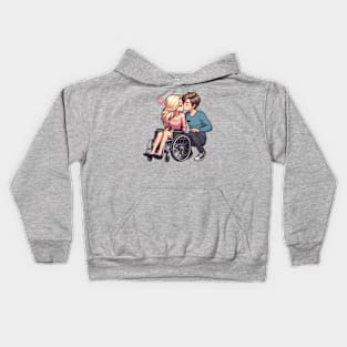 Wheelchair Love 1 Kids Hoodie